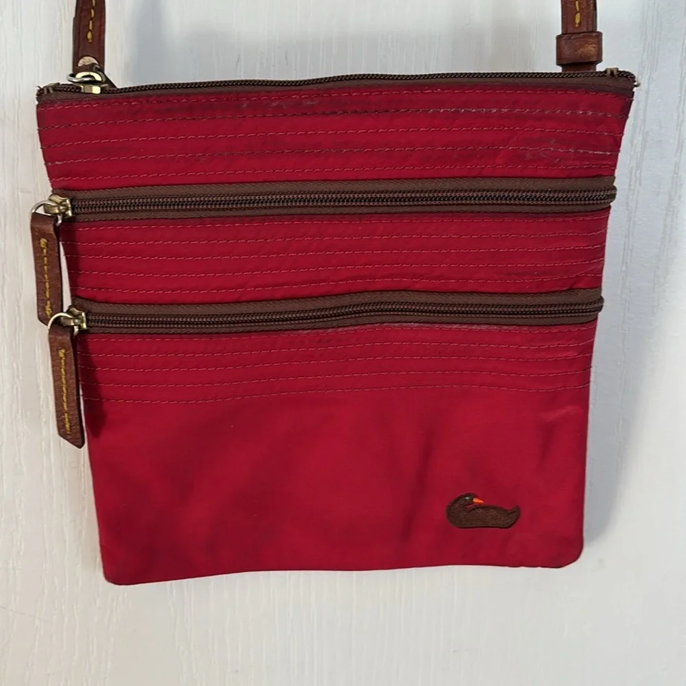 Vintage Dooney and Bourke red crossbody.